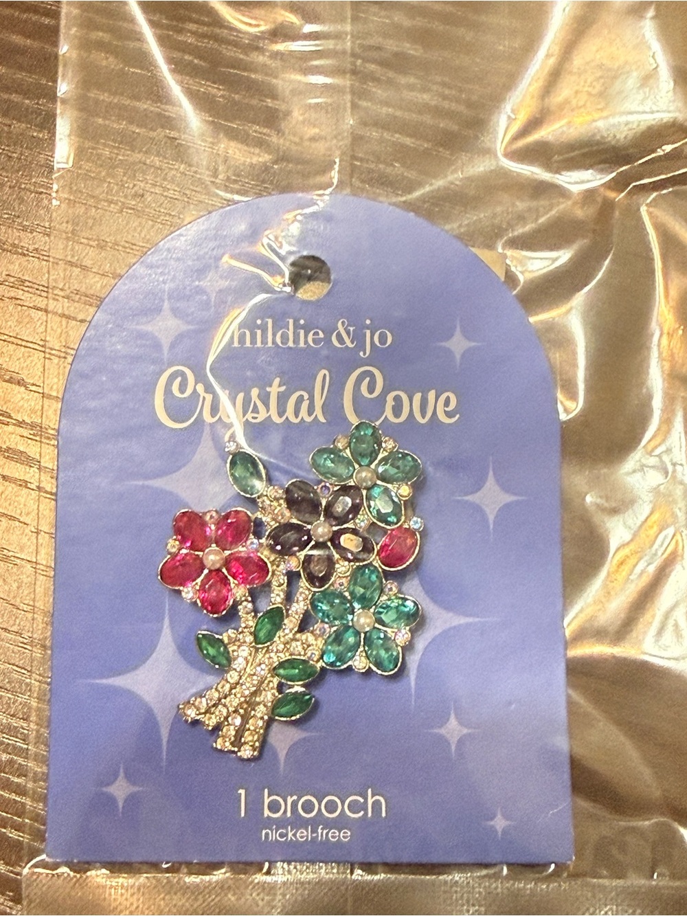 Crystal Cove Floral Multi-Color Brooch